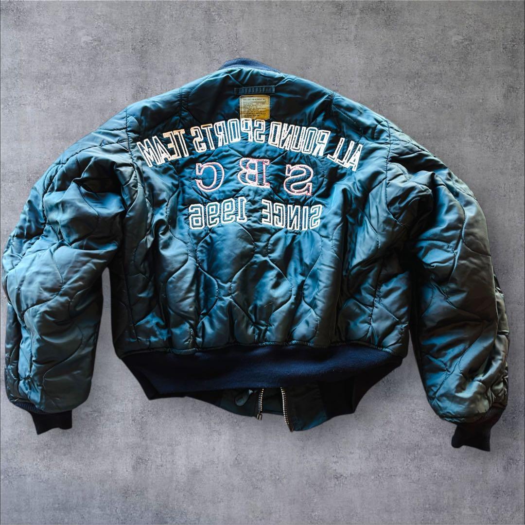 サイズXL ワッペン付 90's希少ヴィンテージ アルファMA-1 米国製