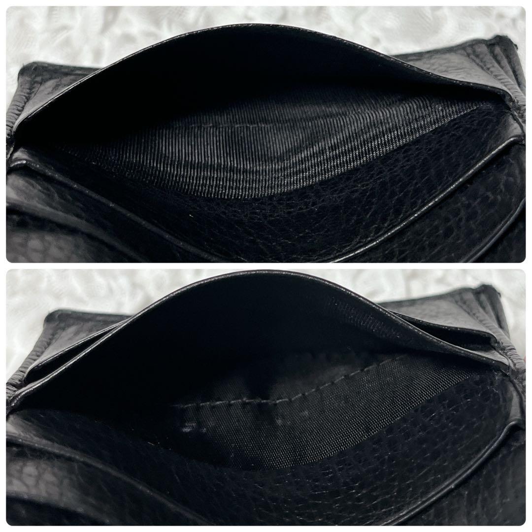 GUCCI ブラック GGパターン 二つ折り財布　グッチ　レザー　ナイロン