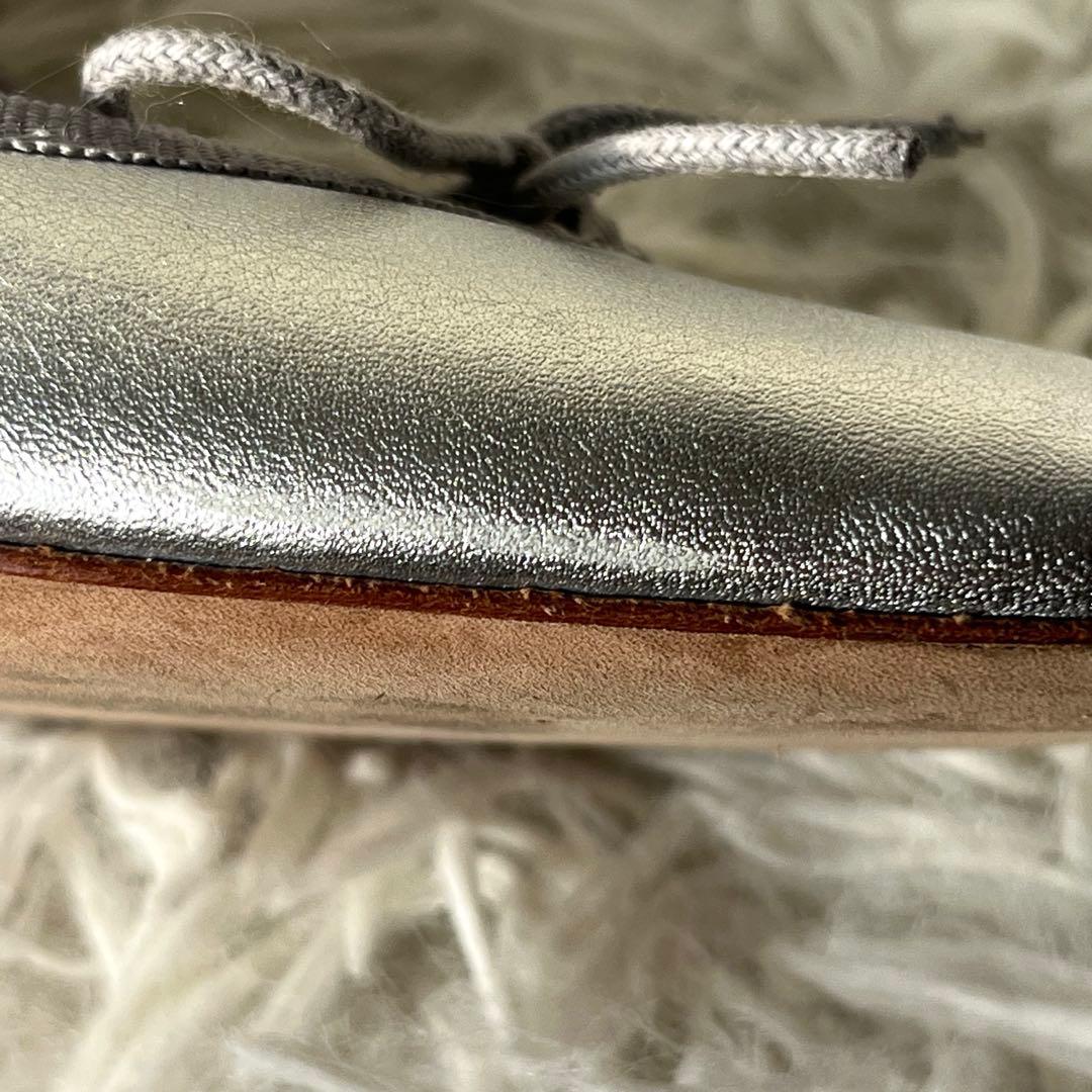 未使用級　repetto レペット パンプス バレエシューズ ヒール シルバー