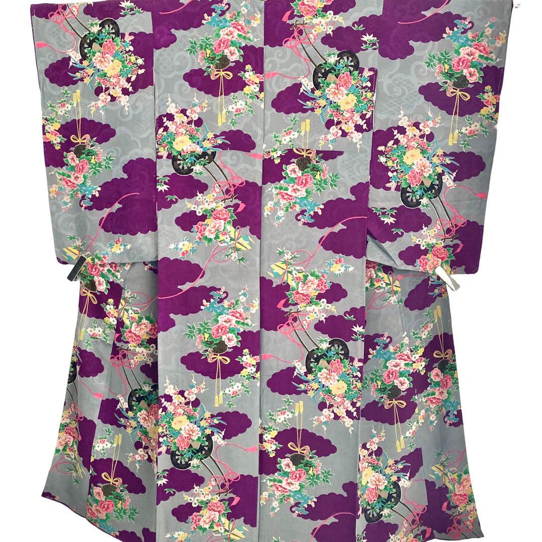 アンティーク　女の子　子供着物　ジュニア　七五三　袴　アンティーク着物