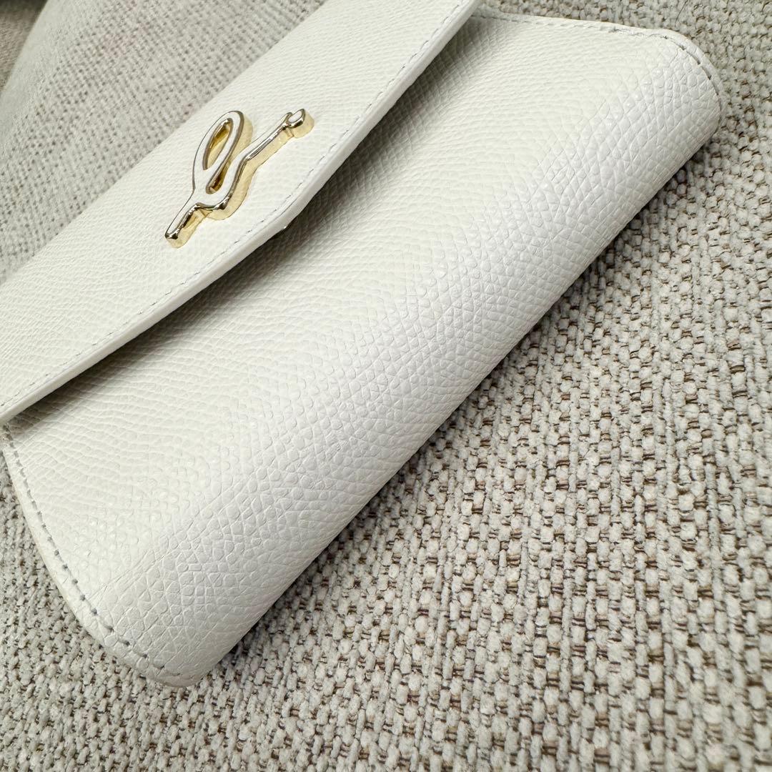 美品 アニエスベー ウォレット 財布 三つ折り財布 ホワイト agnes b.