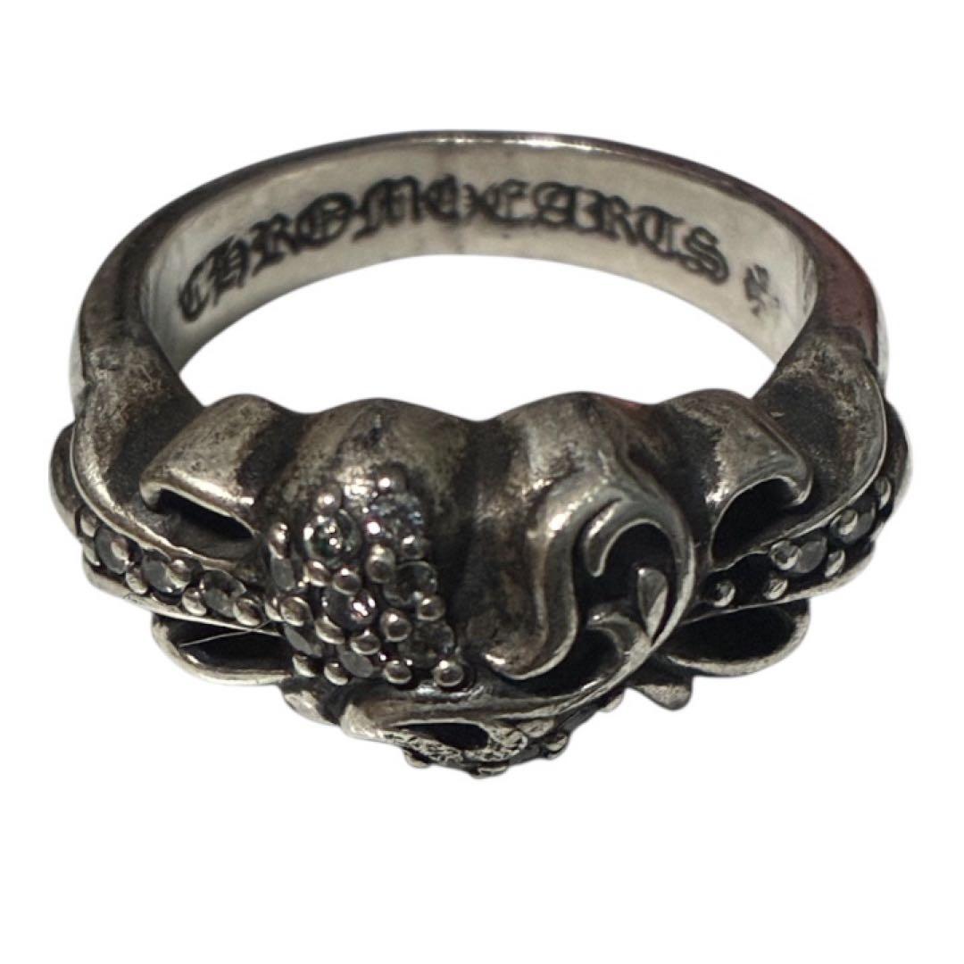 Chrome Hearts フローラルクロスハートリング　19号