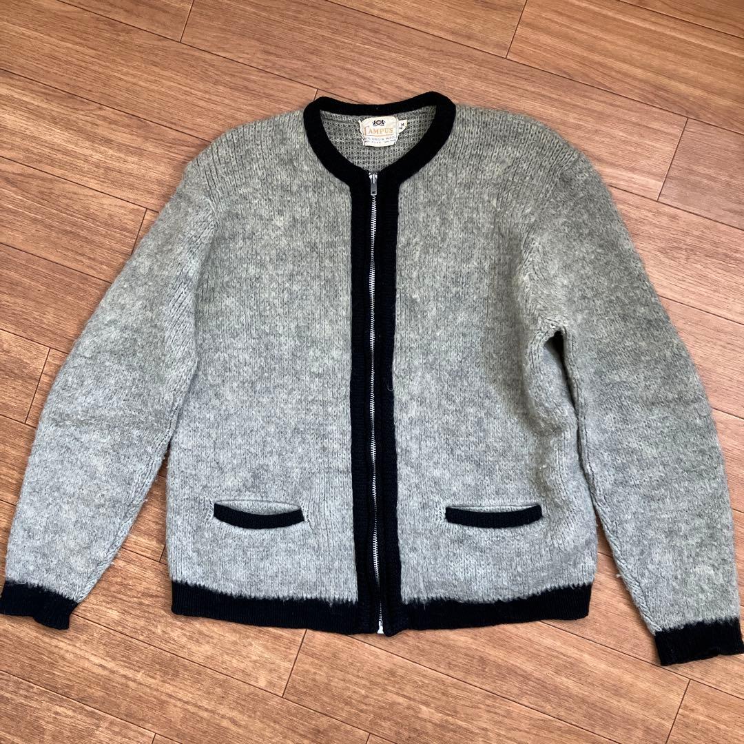 トップス 60's vintage virgin wool cardigan