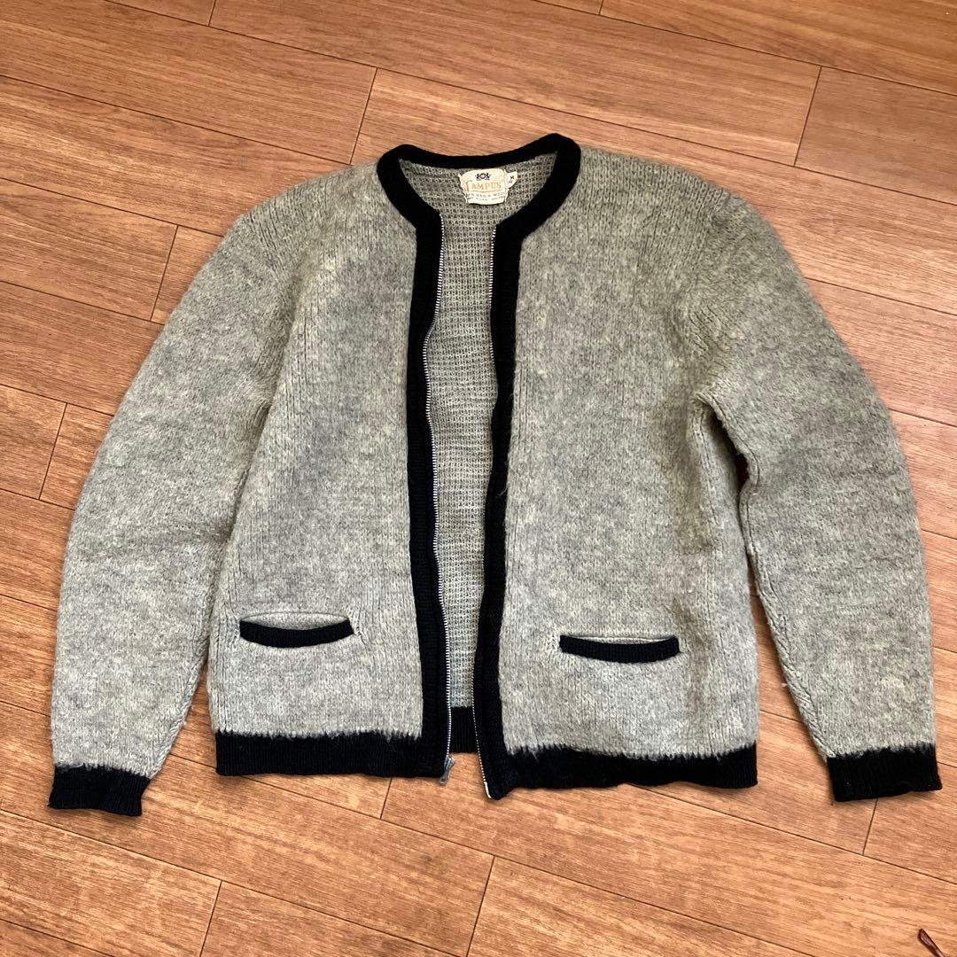 トップス 60's vintage virgin wool cardigan