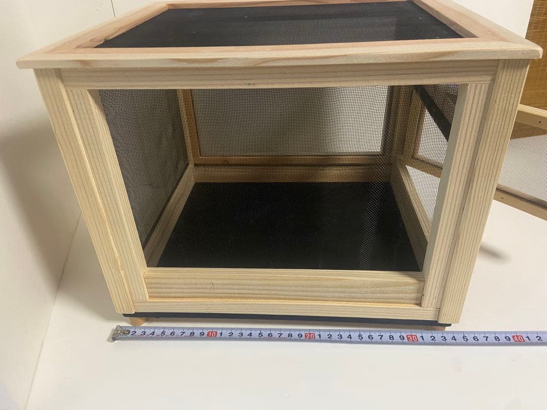 木製虫かご メッシュ窓付き　送料込み