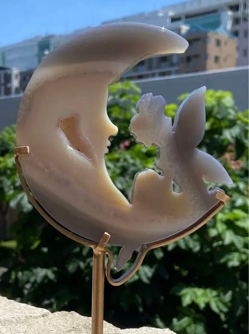 瑪瑙妖精！月⭐️ザクザクジオード⭐️ R61 台座付き