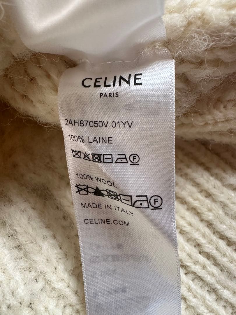 CELINE ケーブルニットセーター アイボリー