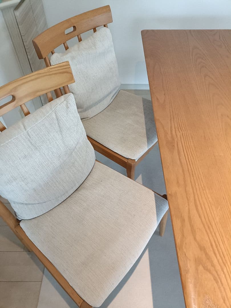 【引取限定】ダイニング3点セット　大塚家具　ナチュラル色