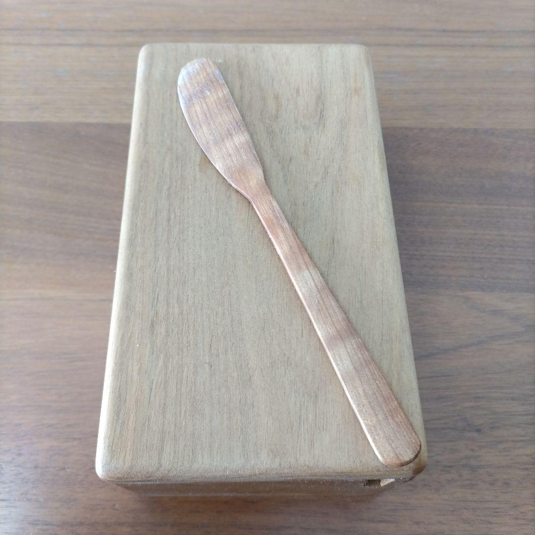 三谷龍二　バターケース バターナイフ付き　山桜