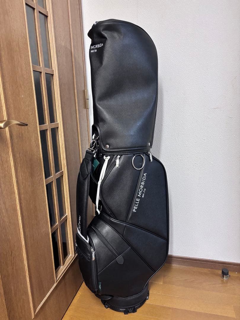 【未使用】ペッレモルビダ PELLE MORBIDA スタンドキャディバッグ 黒