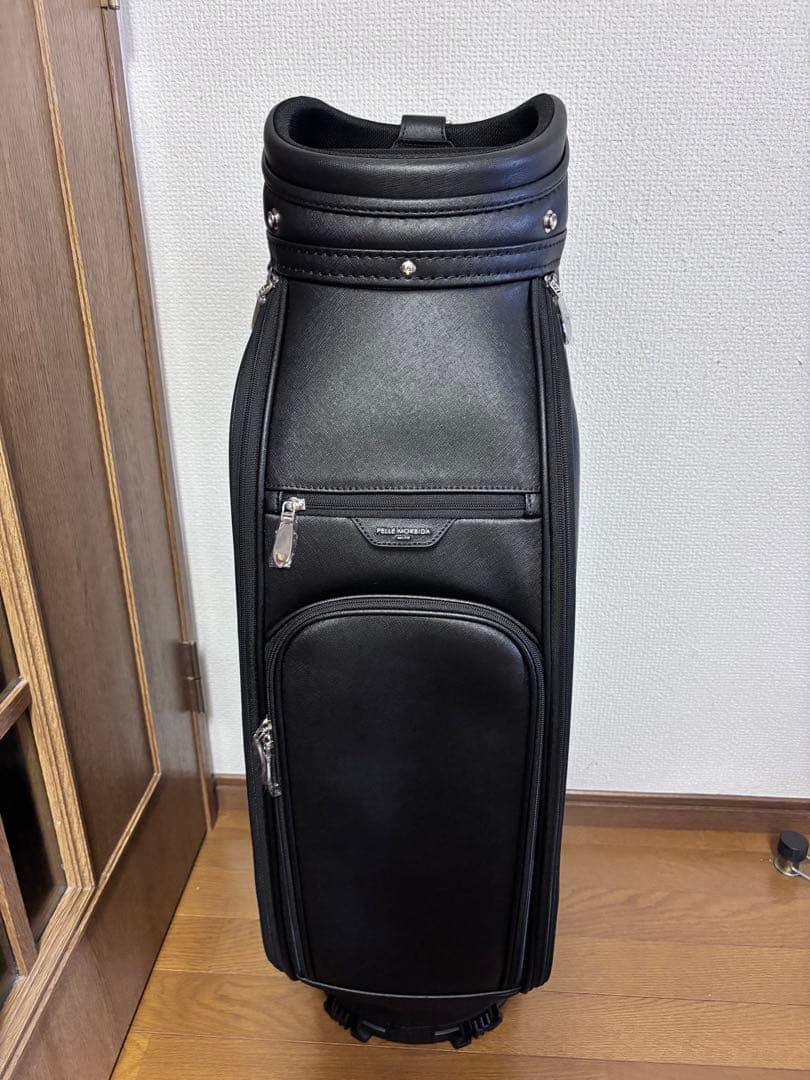 【未使用】ペッレモルビダ PELLE MORBIDA スタンドキャディバッグ 黒