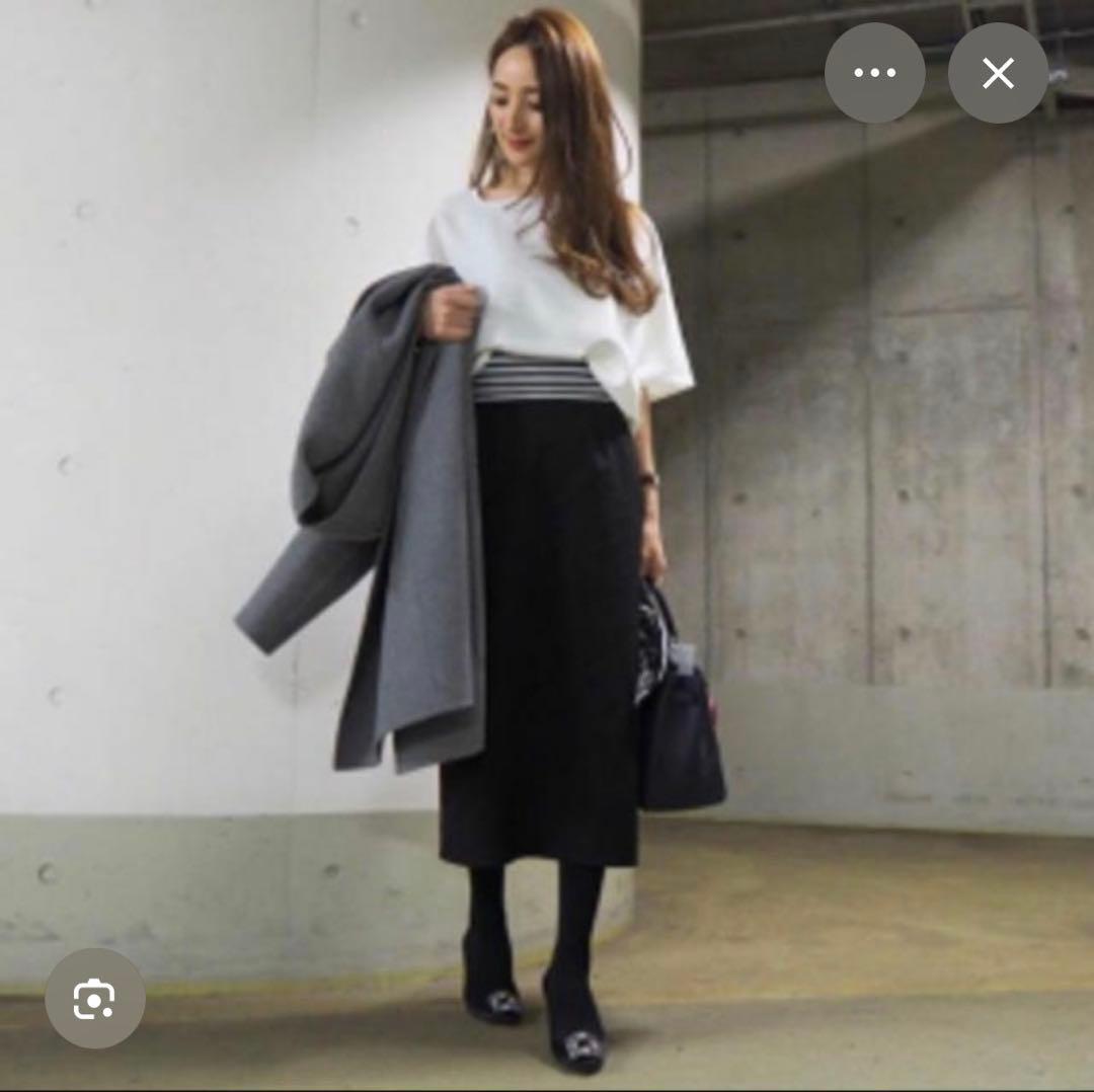 borders at balcony スカート 38 ブラック ボーダーズ