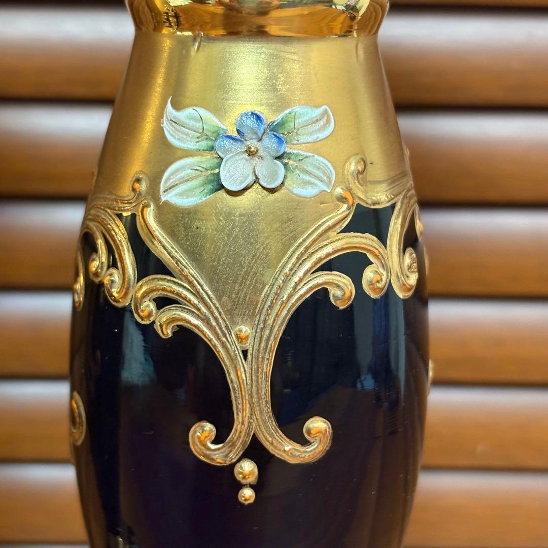 アンティーク洋硝子ガラス製　花入　花器　花瓶