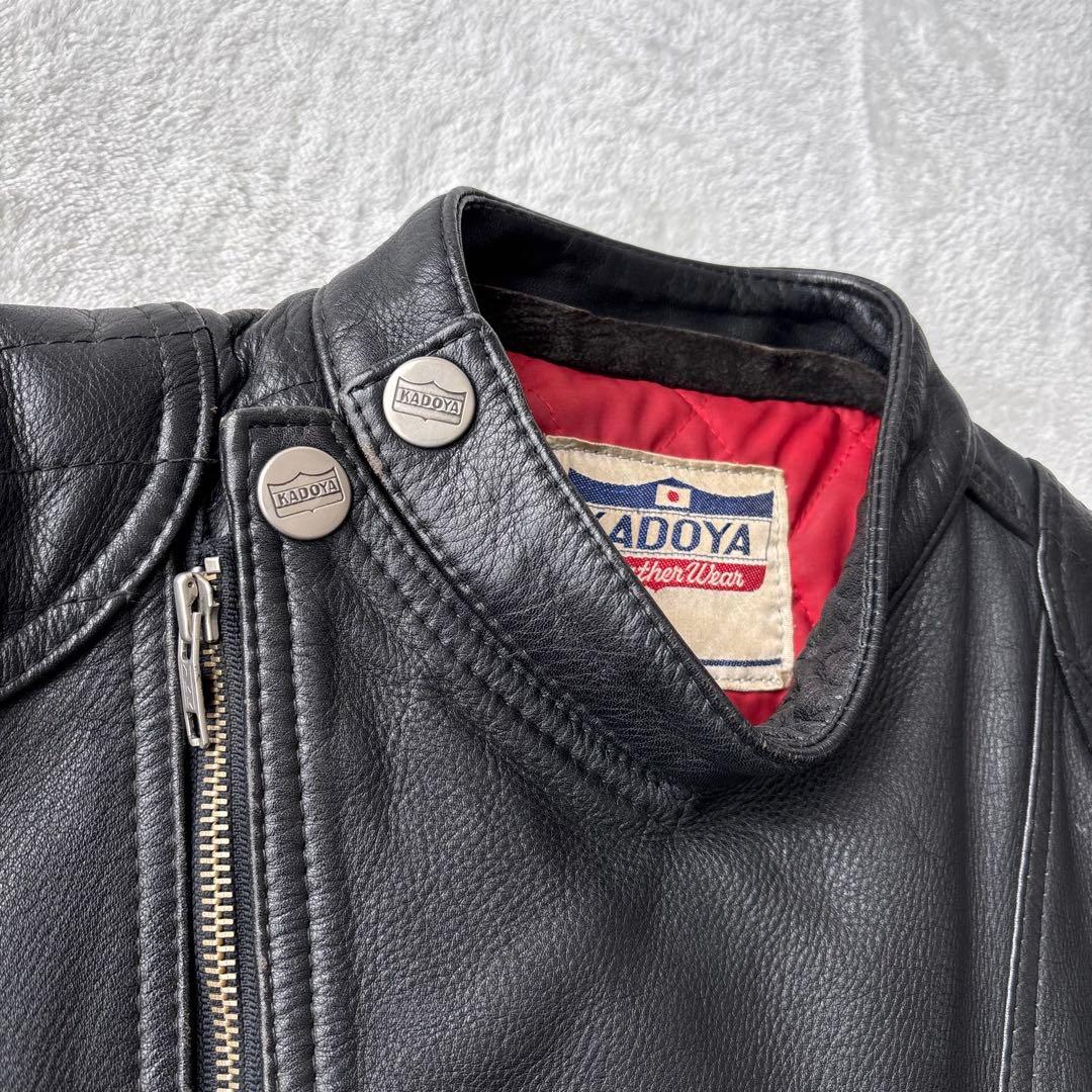 KADOYA カドヤ ライダースジャケット シングル　レザージャケット XL