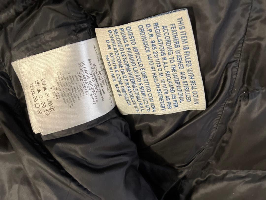 Moncler モンクレール　Hermine エルミンヌ　黒 サイズ2