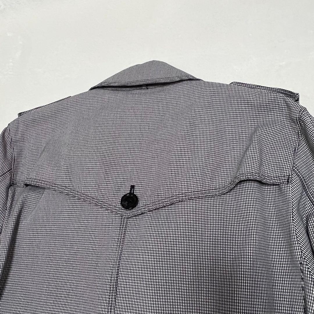 【美品✨】バーバリーブラックレーベル　トレンチコート　ロング　千鳥格子M