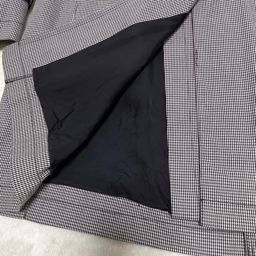 【美品✨】バーバリーブラックレーベル　トレンチコート　ロング　千鳥格子M
