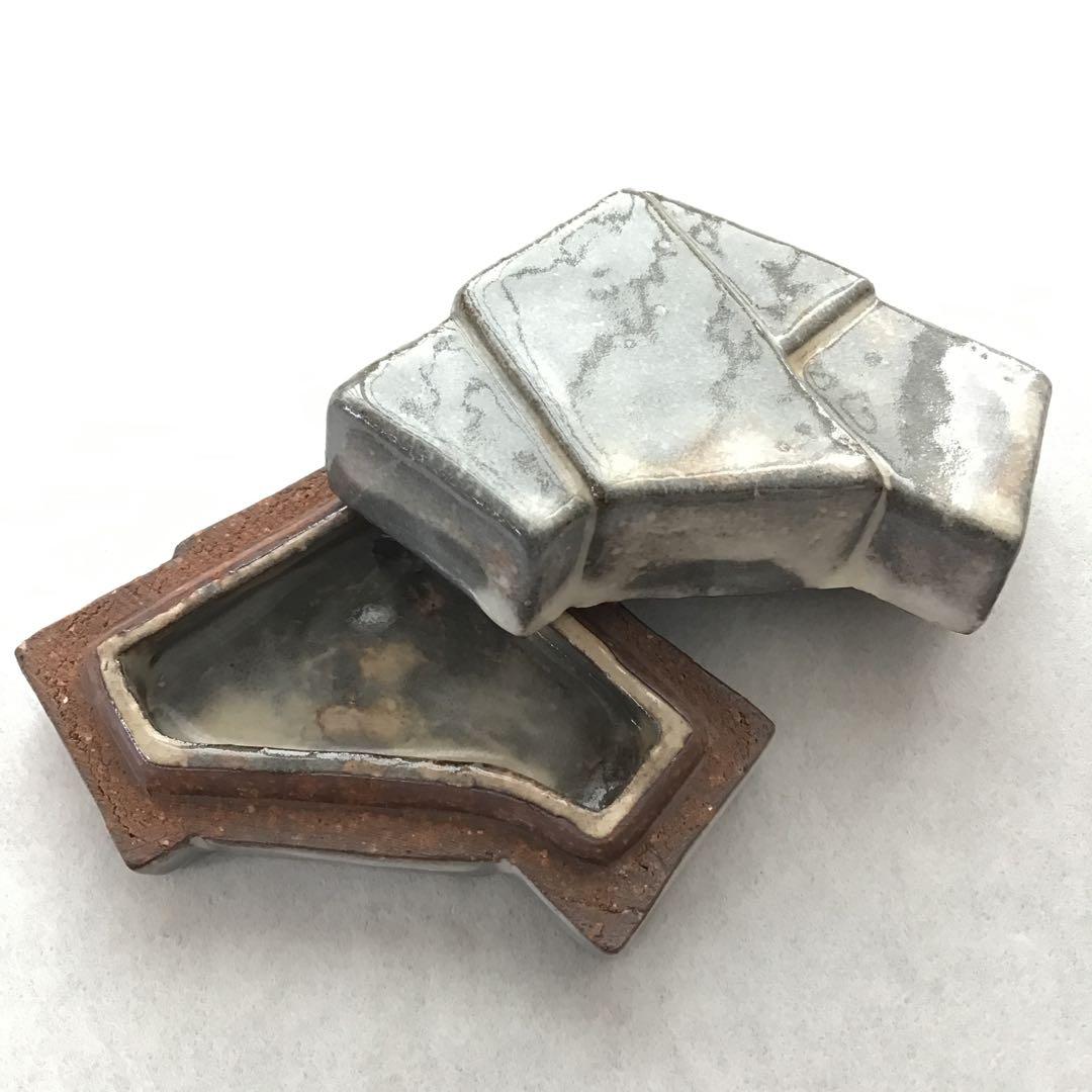 茶道具　萩焼「結文」　香合　田原陶兵衛作　栞　共箱　S79KG