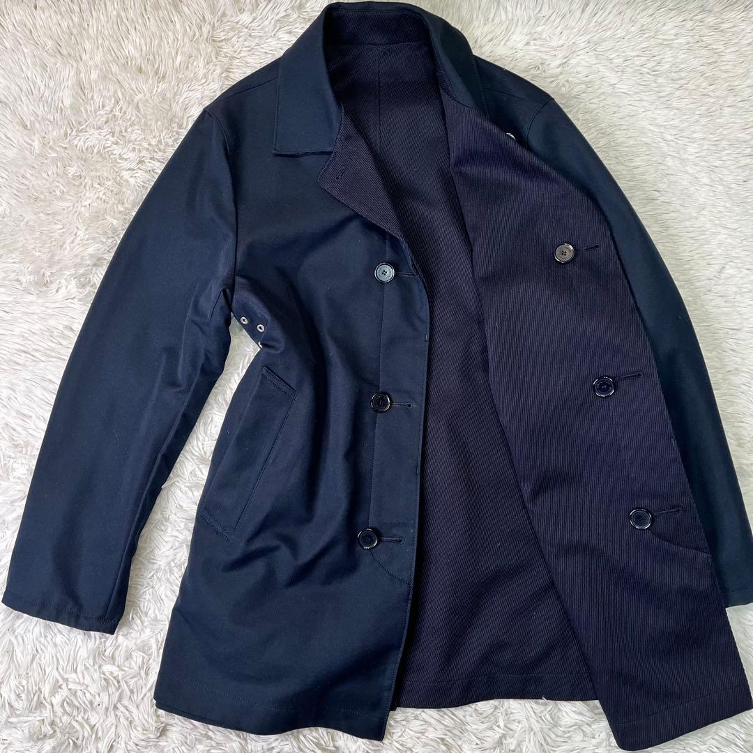 人気✨マッキントッシュ　ステンカラーコート リバーシブル　ネイビー　XL