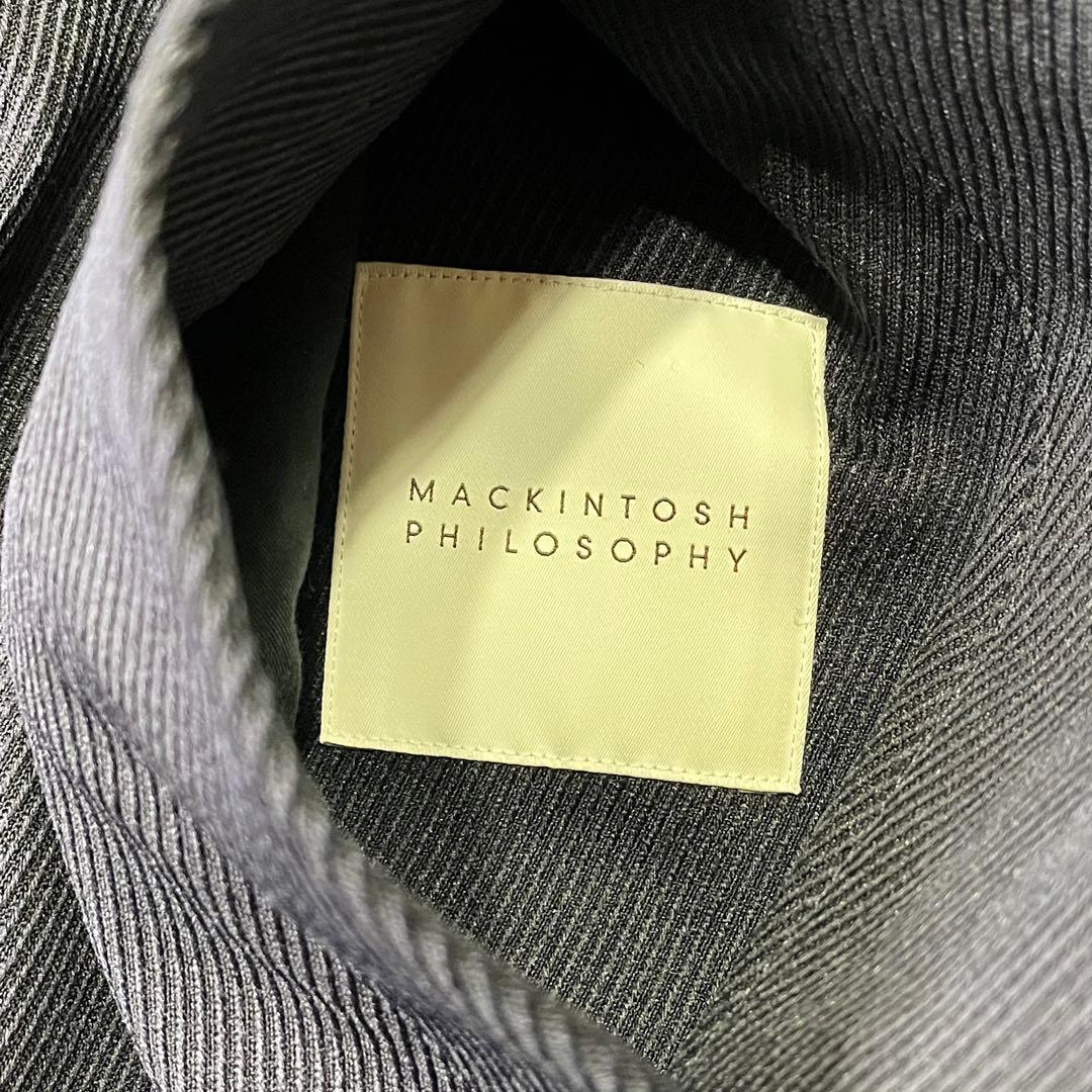 人気✨マッキントッシュ　ステンカラーコート リバーシブル　ネイビー　XL