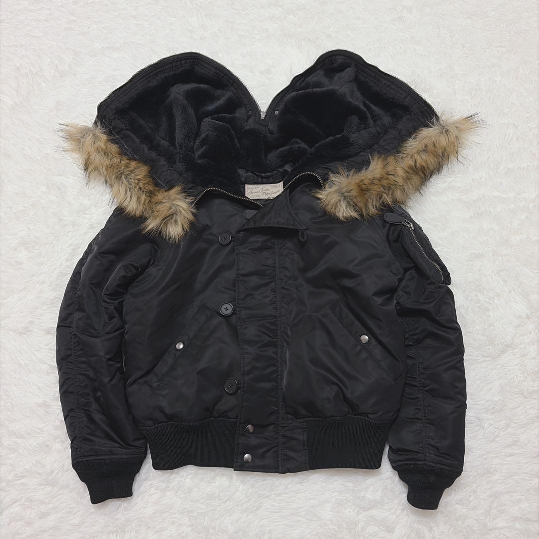 【極美品】AVIREX ブラック N-2Bジャケット L Y2K お兄系 898