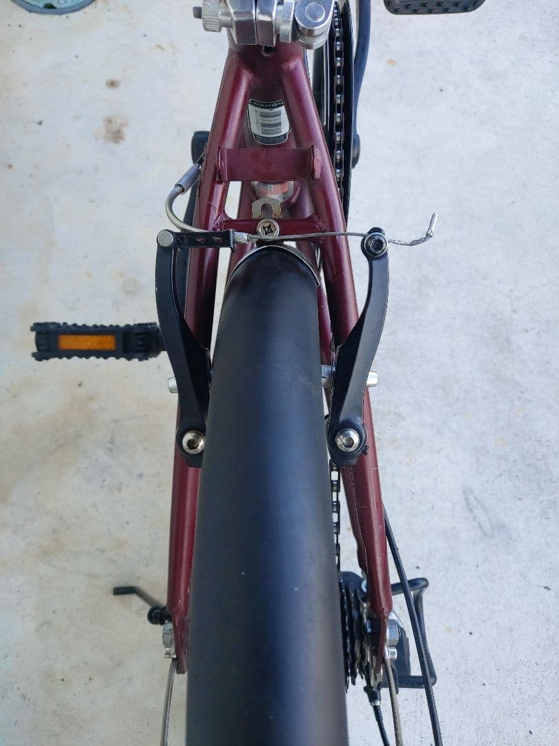 折りたたみ自転車 DAHON バーガンディ バスケット付き