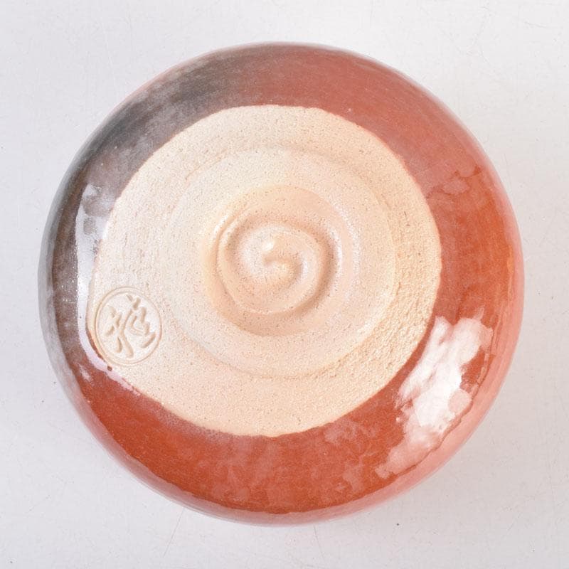 茶道具　京焼　桂窯　伊東桂楽造　赤茶碗　共布　前大徳　西垣大道極め箱　C9222