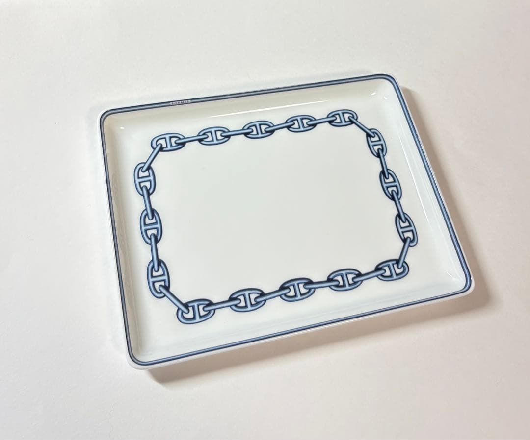 HERMES エルメス シェーヌダンクル スクエアプレート 皿