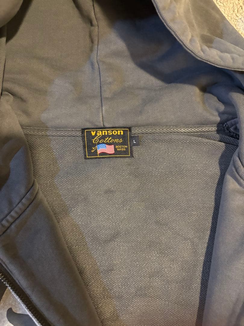 VANSON バンソン ジップアップフーディー BONE ZIPUPHOODI