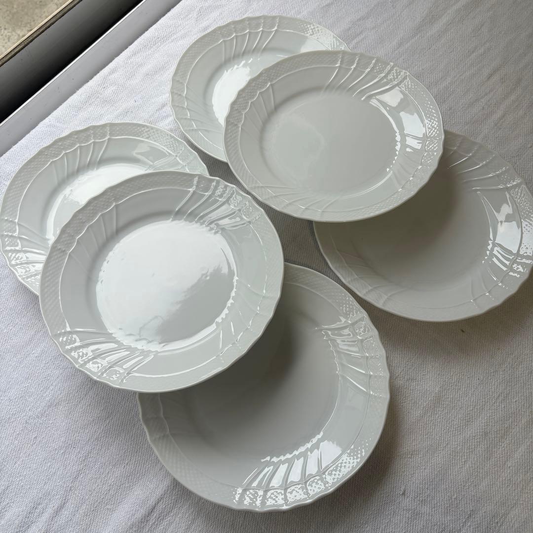 リチャードジノリ　ベッキオホワイト　19cm プレート　6セット　平皿