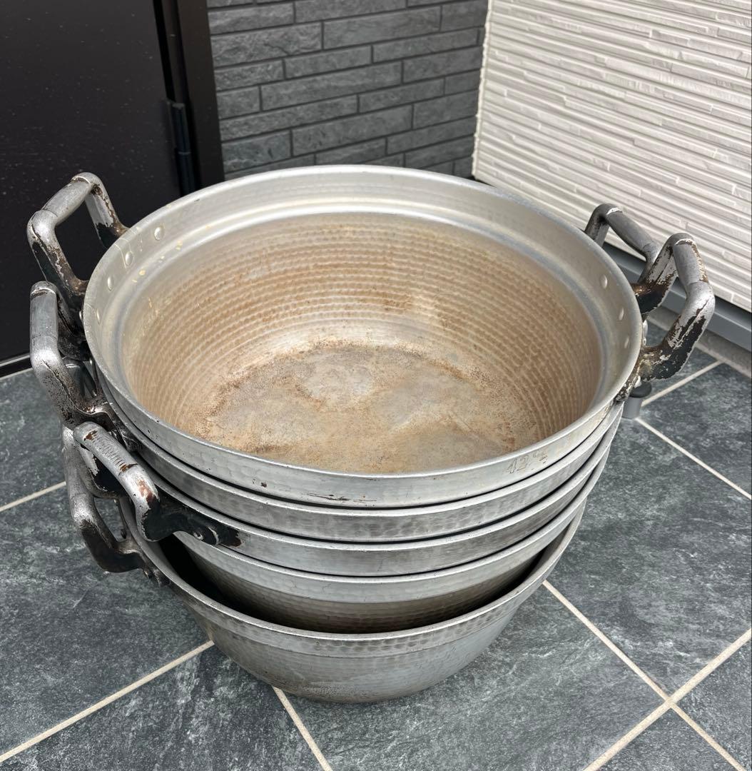 業務用　炊き出し鍋　両手鍋　43センチ　5個セット