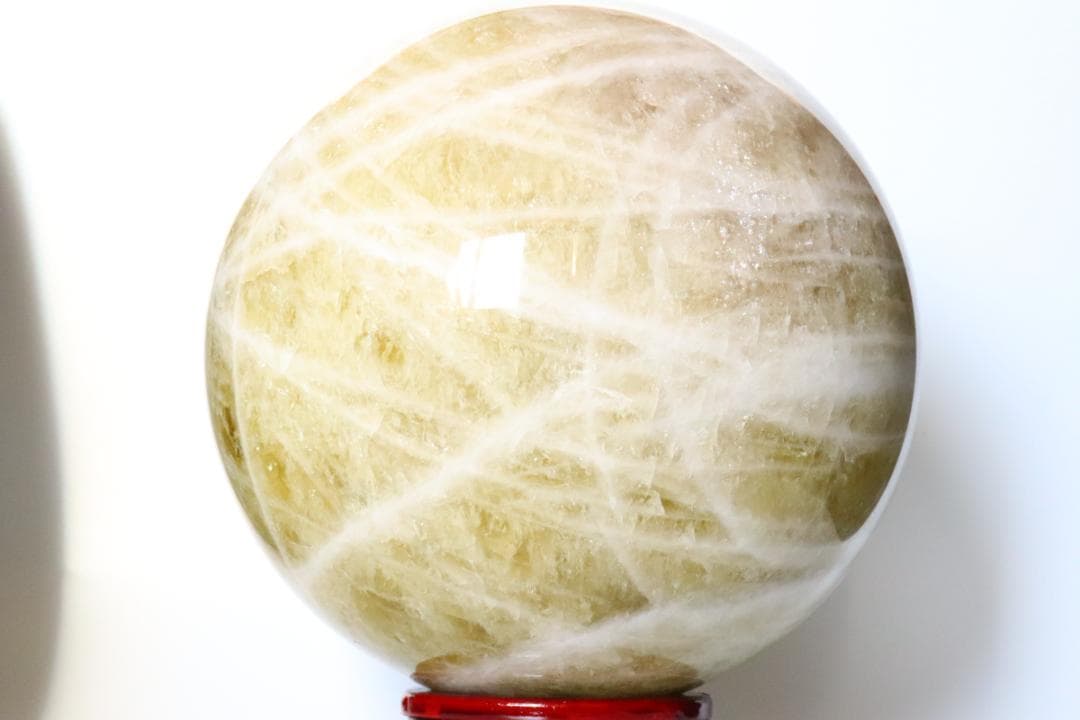 【本物保証】虹入り シトリン 水晶 丸玉 スフィア 9.1kg パワーストーン