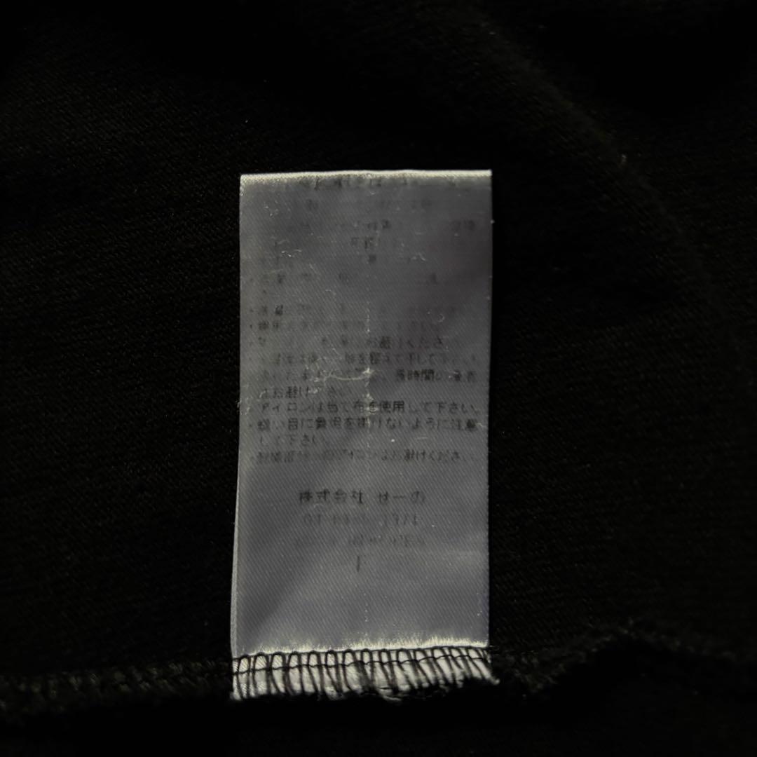 【韓国製】 レジェンダ アーチローズ刺繍Tシャツ 薔薇 ブラック フリーサイズ