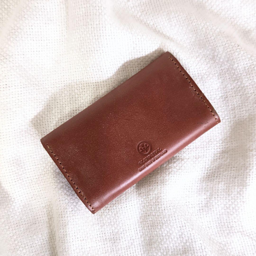 グレンロイヤルGLENブライドルレザーカードケース名刺入れ茶