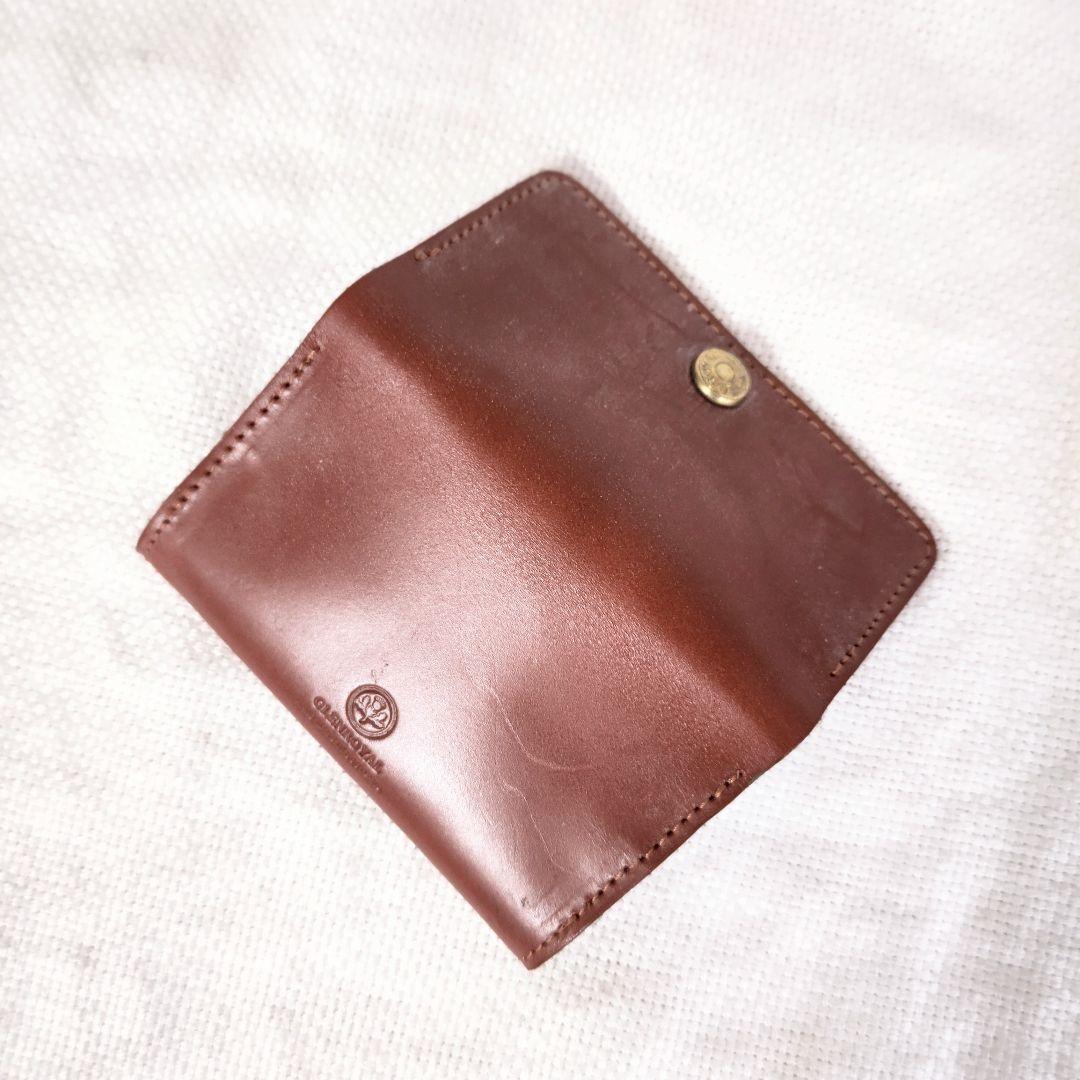 グレンロイヤルGLENブライドルレザーカードケース名刺入れ茶