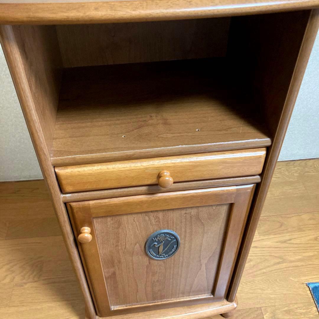 サイドテーブル　電話台　木製収納　　アンティーク