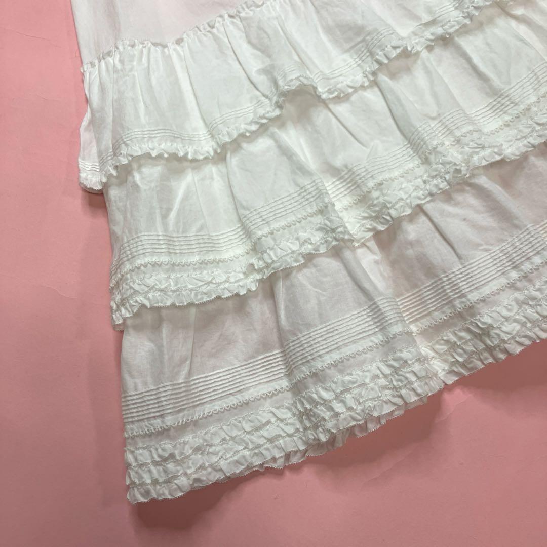 【美品】ピンクハウス ピコフリル使い裾段々ペチスカート/スカート 2023年 夏