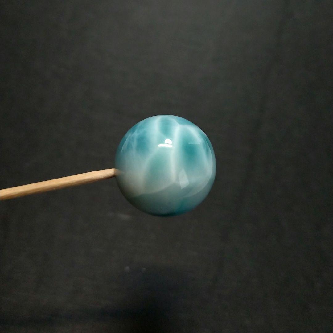 【極上,大玉】ラリマー《粒》約２０㎜　美品　レア　希少　ブレスレット　No.２