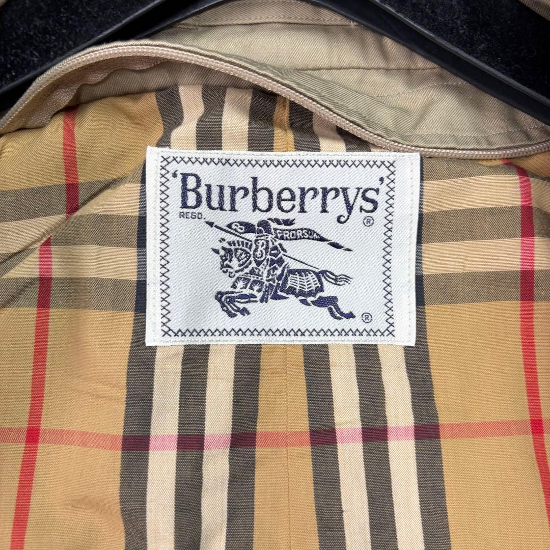 美品　バーバリー　トレンチコート　ベルト　カーキ　ノバチェック L