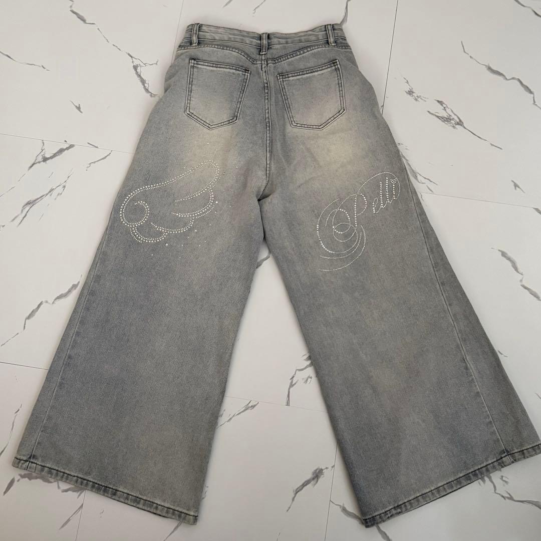 パンツ PELLICULE stone-ag denim