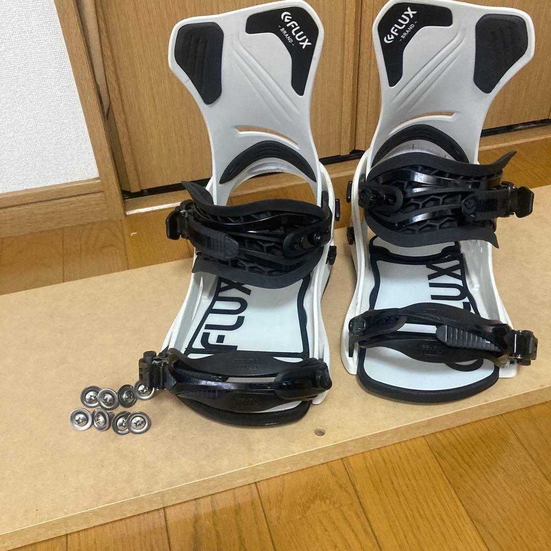 FLUX DS スノーボードビンディング Lサイズ ホワイト/ブラック