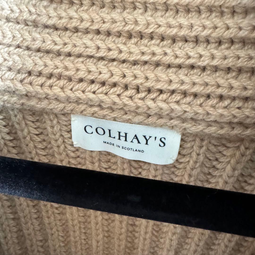 新品 COLHAY'S （CAMEL・40）ショールカラー カーディガン