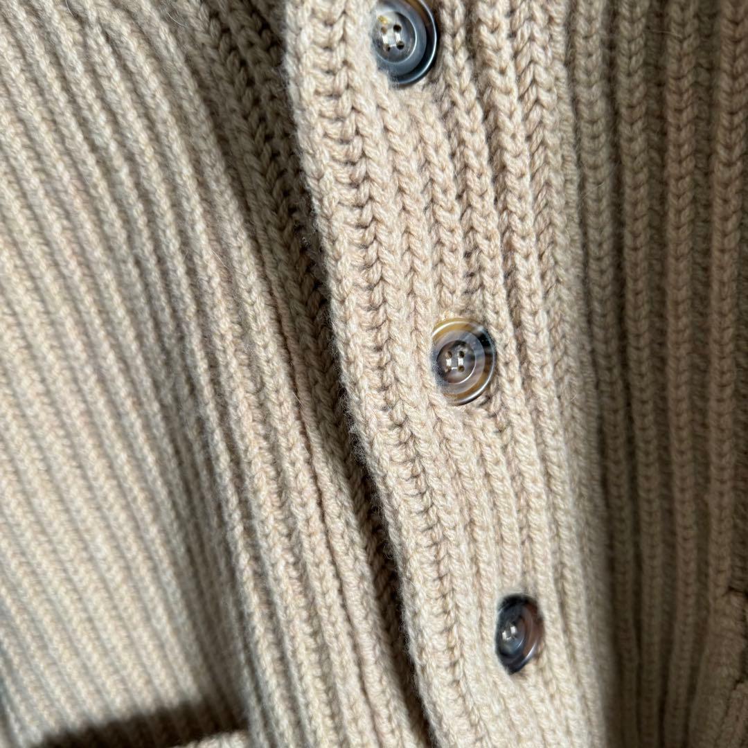 新品 COLHAY'S （CAMEL・40）ショールカラー カーディガン