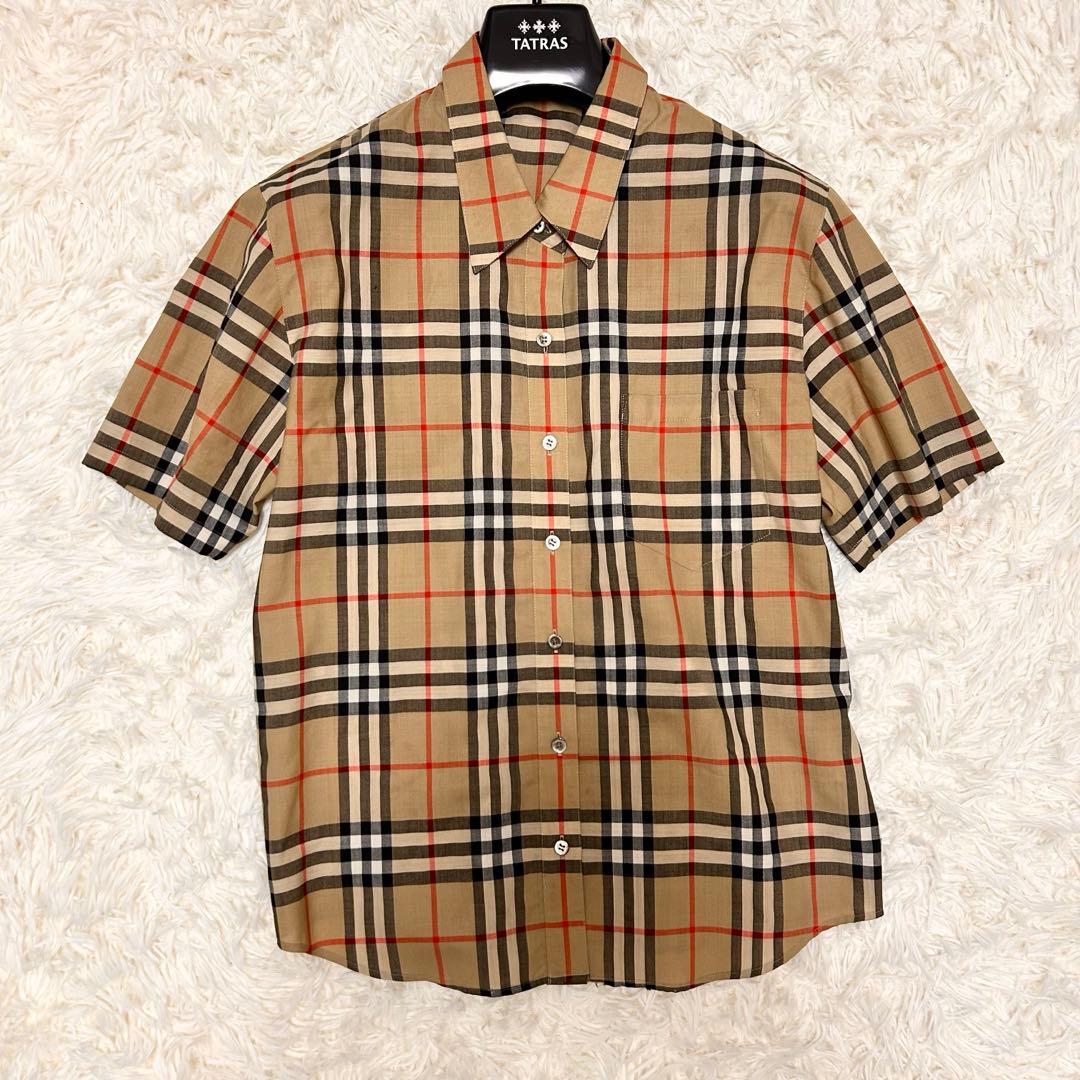 BURBERRY 半袖シャツ ノバチェック 総柄 大きいサイズ ヴィンテージ