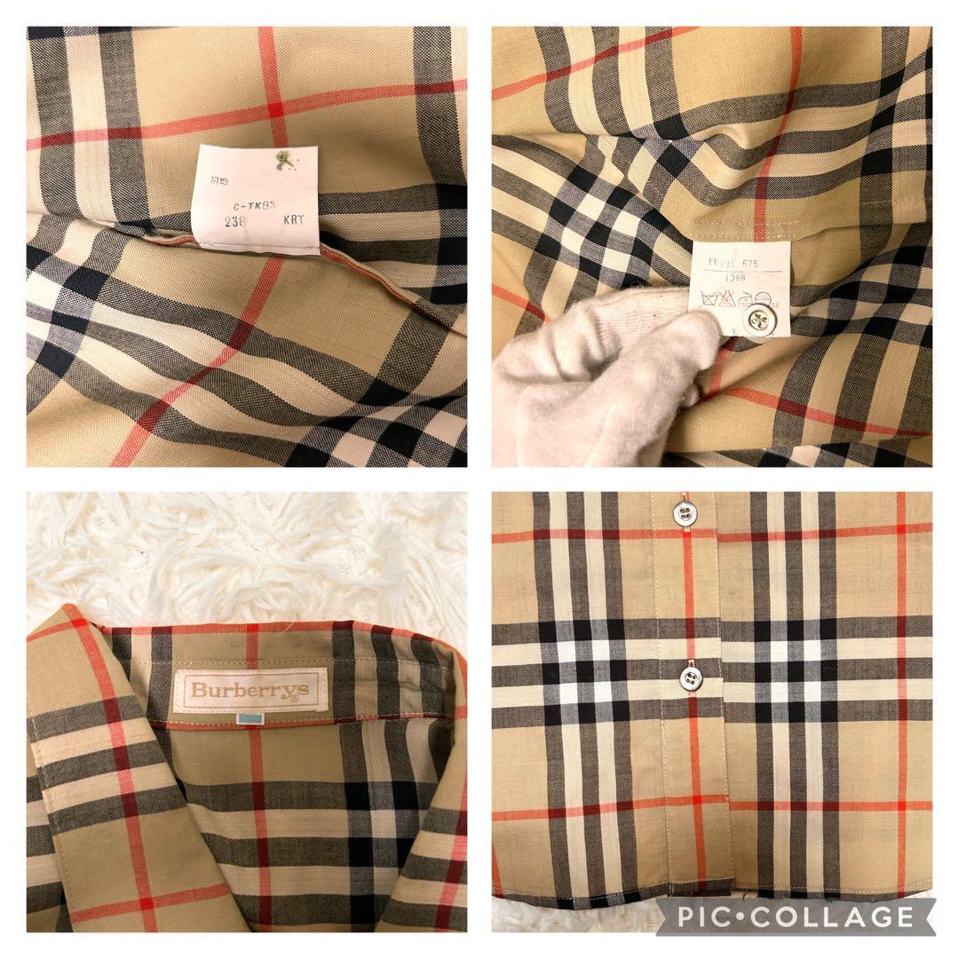 BURBERRY 半袖シャツ ノバチェック 総柄 大きいサイズ ヴィンテージ