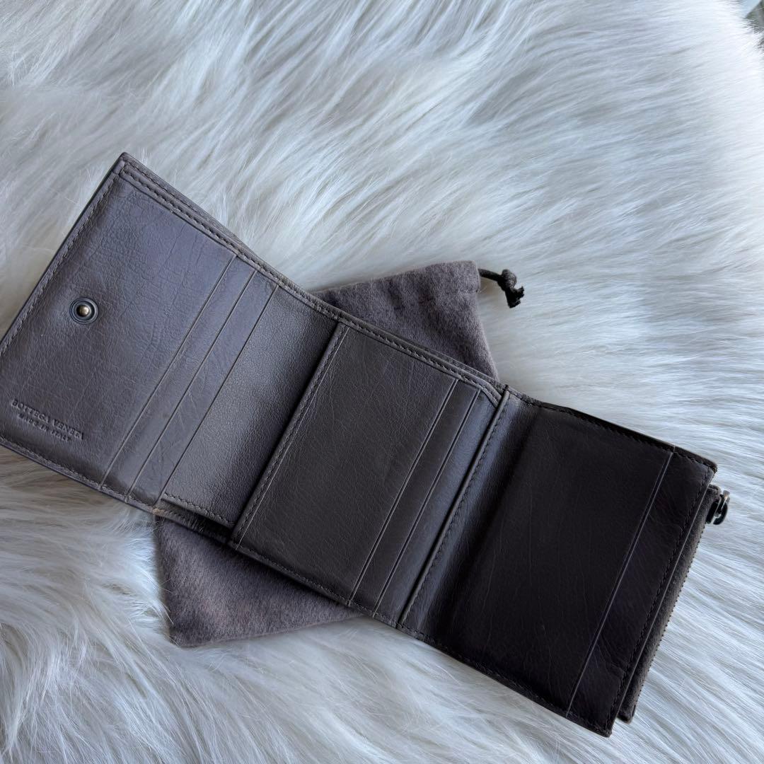 ボッテガ イントレチャート コンパクトウォレット 三つ折り財布 グレージュ