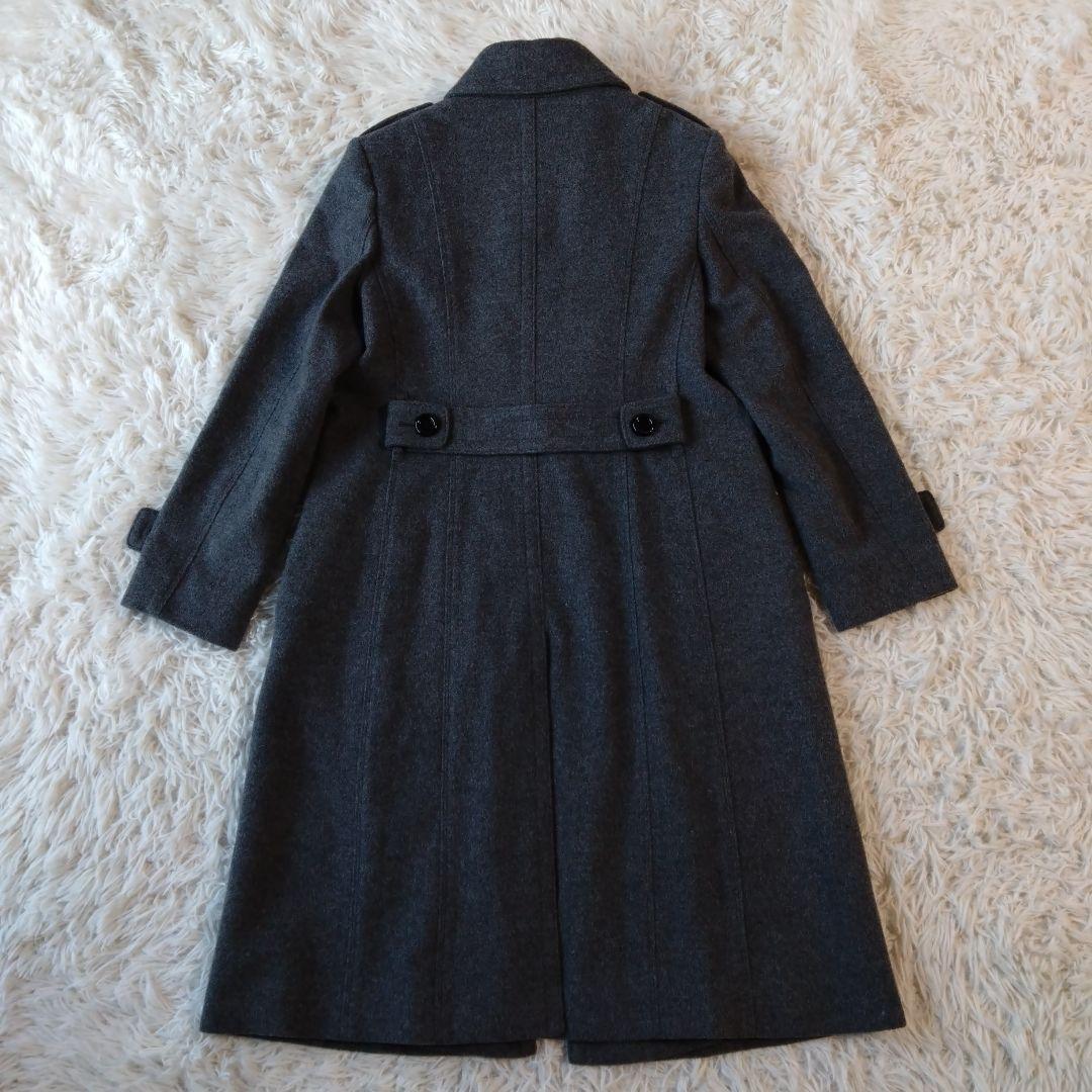 美品✨バーバリーロンドン　カシミヤロングコート　シャドウチェック　ベルト2WAY
