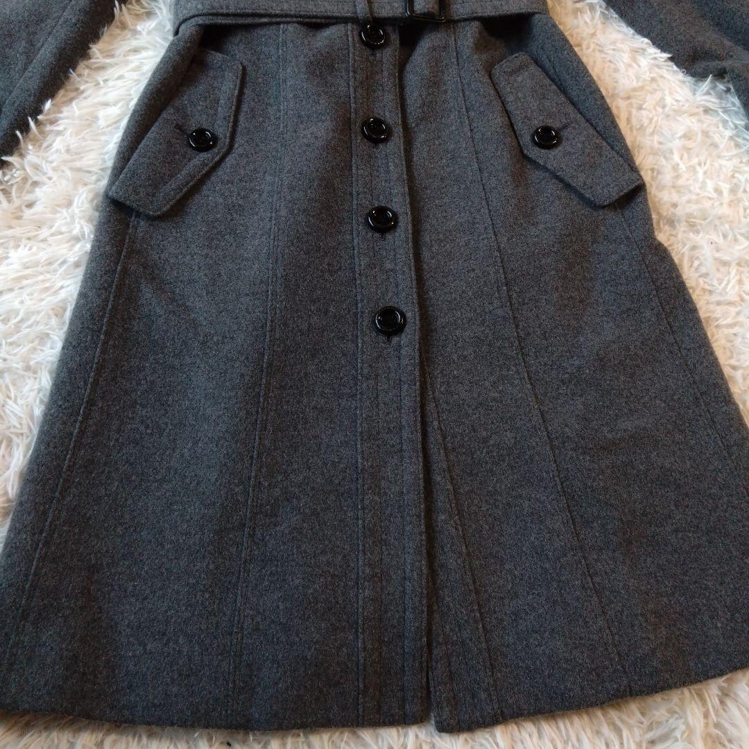 美品✨バーバリーロンドン　カシミヤロングコート　シャドウチェック　ベルト2WAY