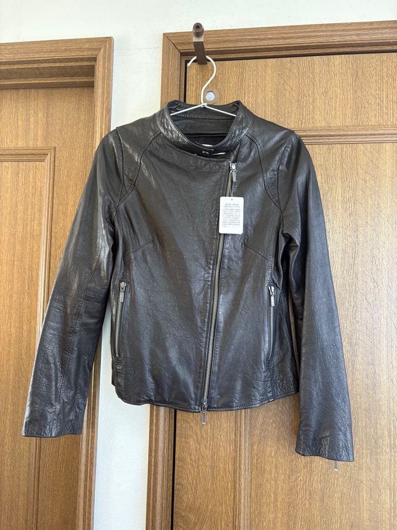 【未使用】バーニーズニューヨーク購入レザージャケット　ブラック