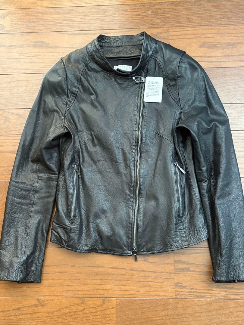 【未使用】バーニーズニューヨーク購入レザージャケット　ブラック